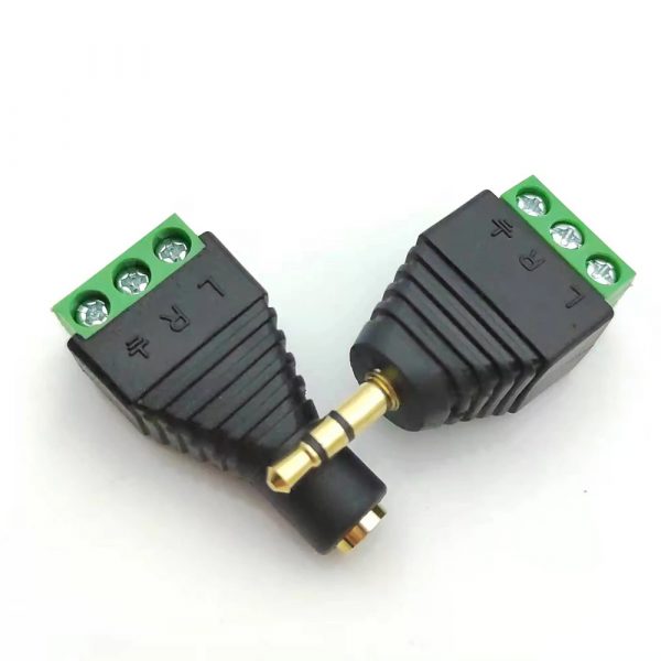 3.5mm (1/8) Stereo Plug (Male or Female) with Screw Terminals